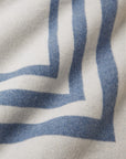 Tre Righe Throw in medium blue close-up