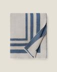 Tre Righe Throw in medium blue