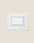 Tre Righe Splendore white/medium blue boudoir sham