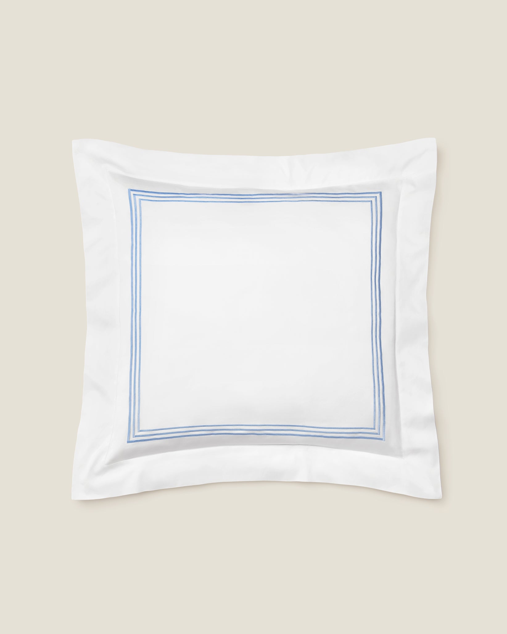 Tre Righe Splendore white/medium blue euro sham