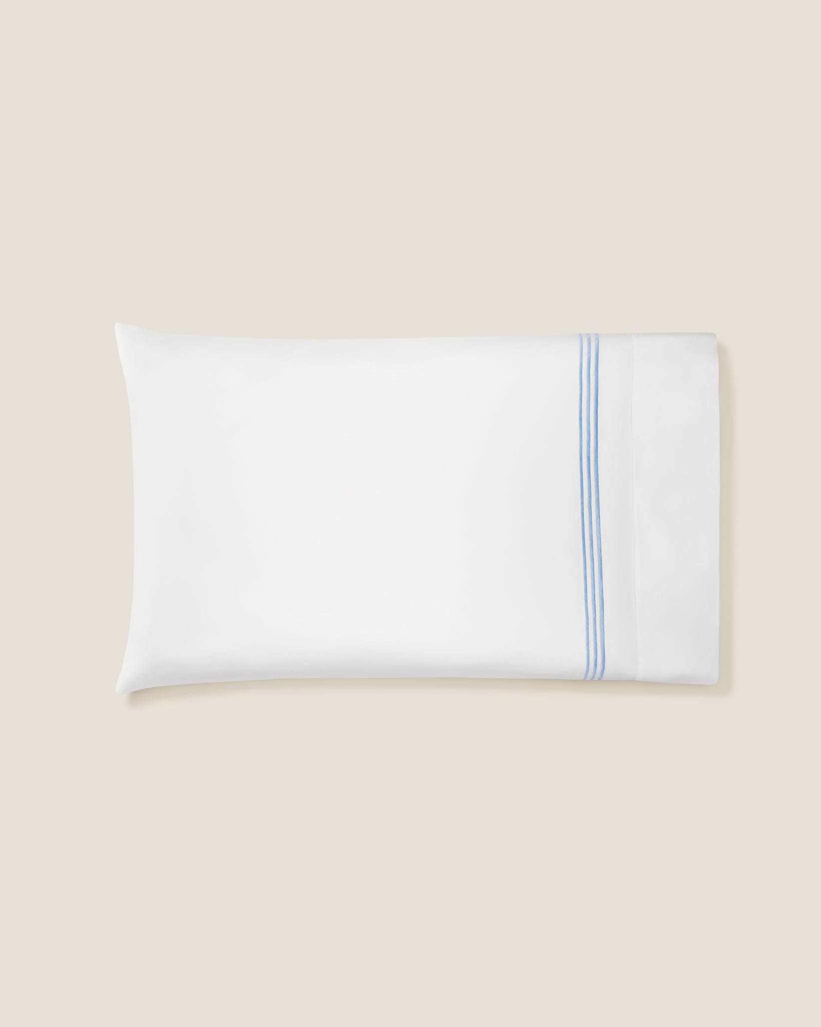 Tre Righe Splendore white/medium blue pillowcase