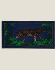Leopardo navy beach towel