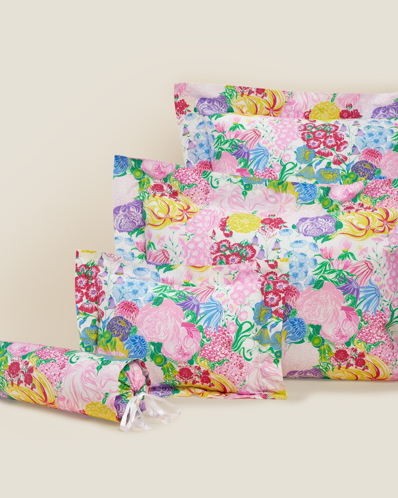 Millefiori queen, standard, boudoir and neckroll sham
