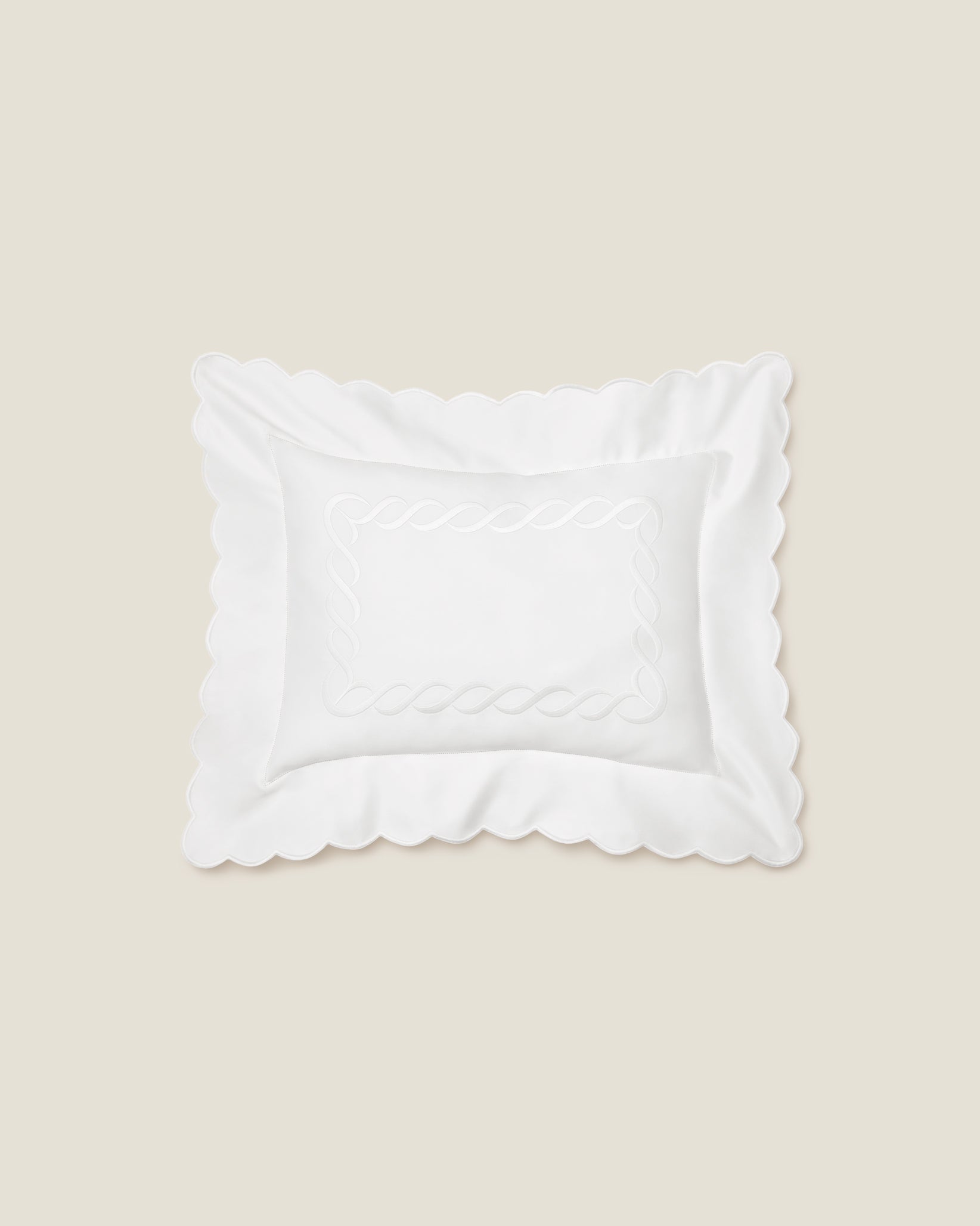 Treccia Splendore white/white boudoir sham