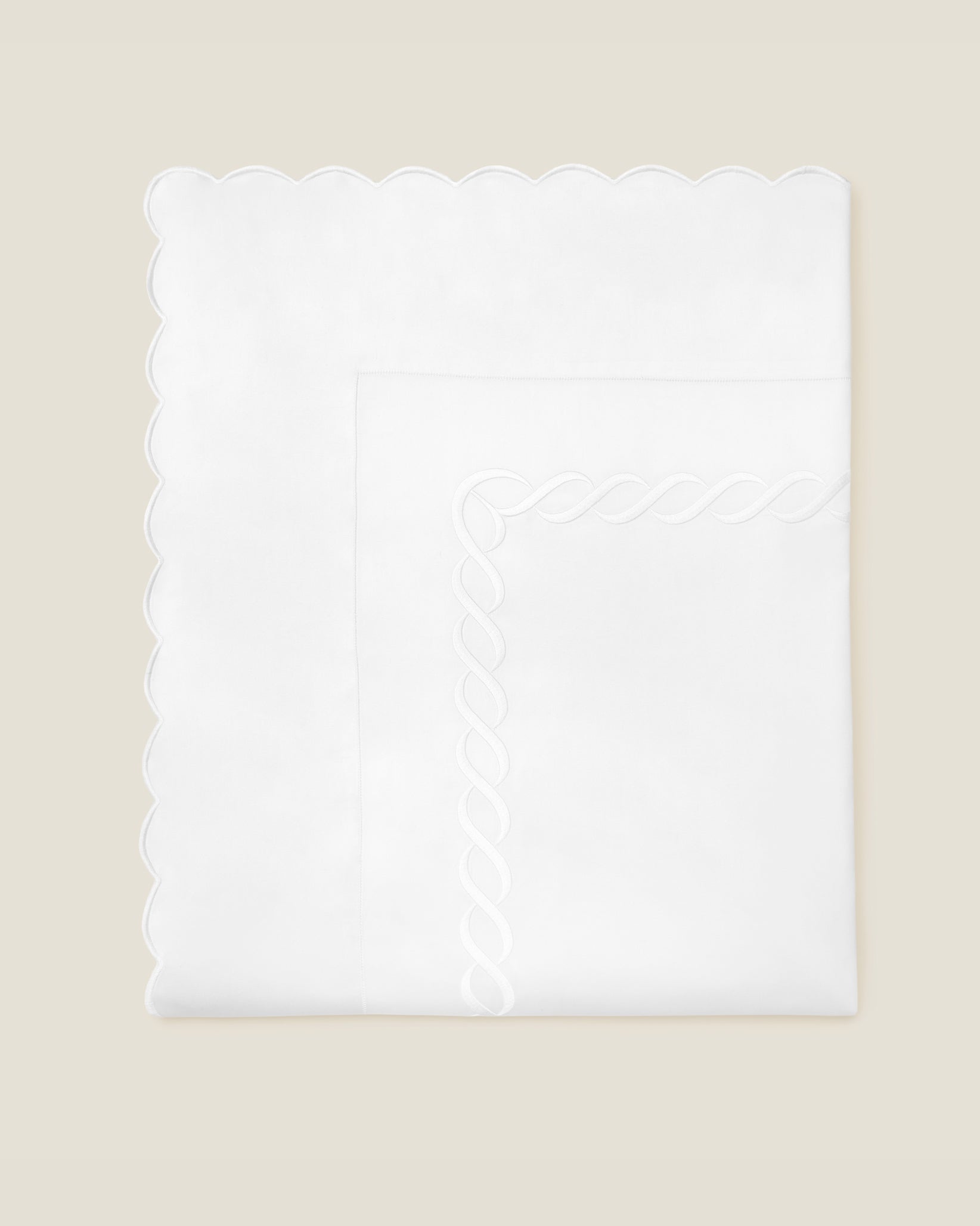 Treccia Splendore flat sheet white/white