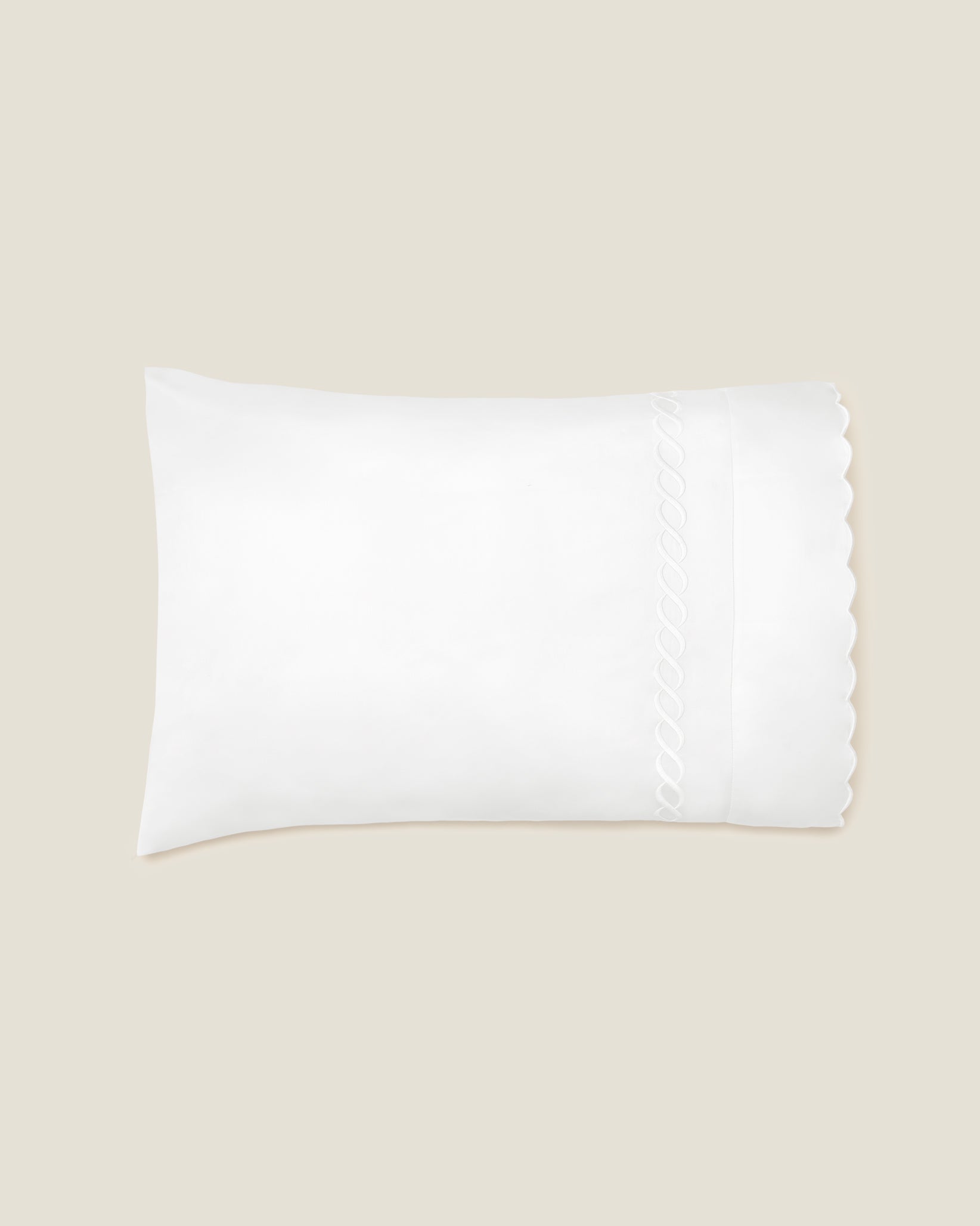 Treccia Splendore white/white pillowcase
