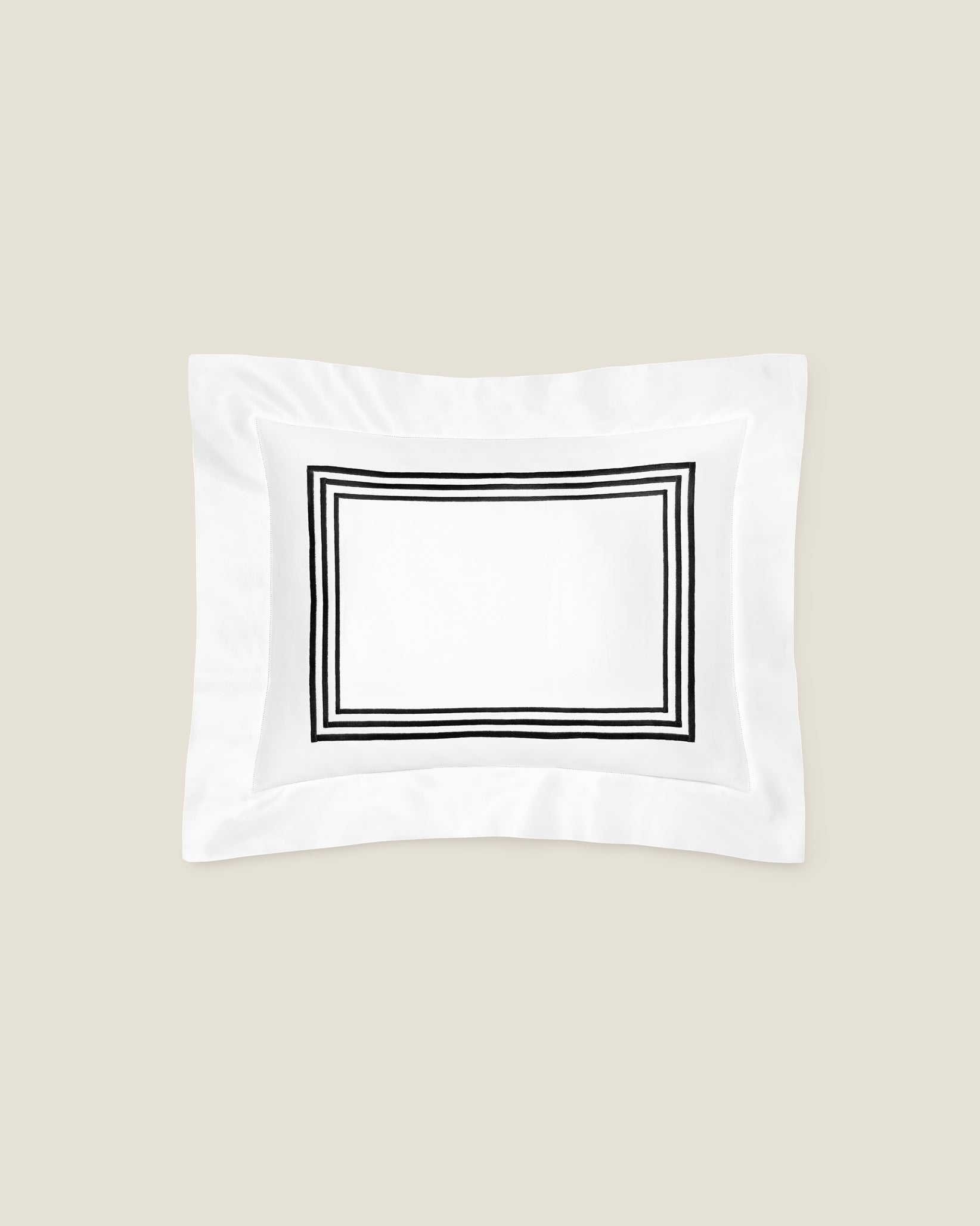 Tre Righe Splendore white/black boudoir sham
