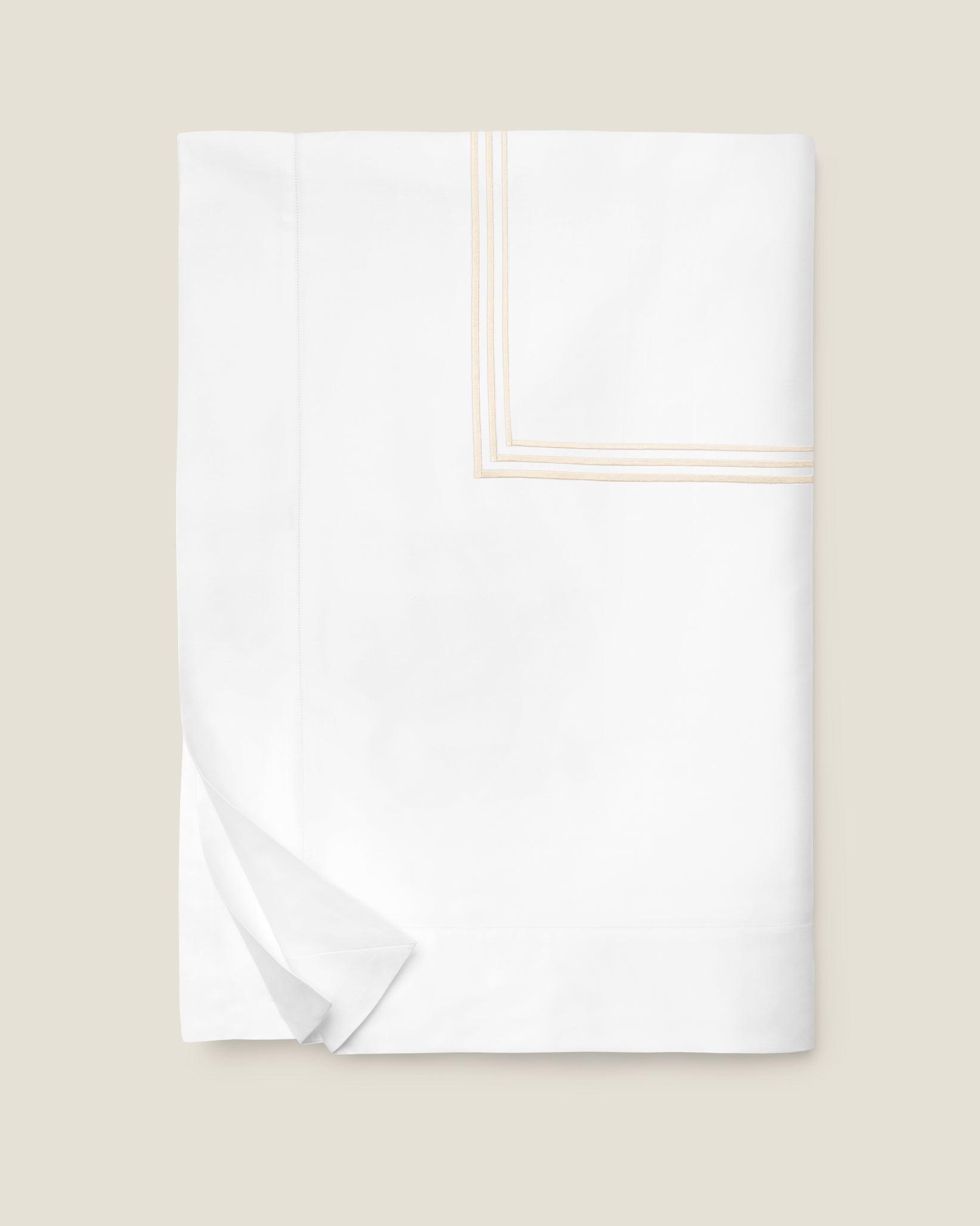 Tre Righe Splendore white/beige duvet cover folded