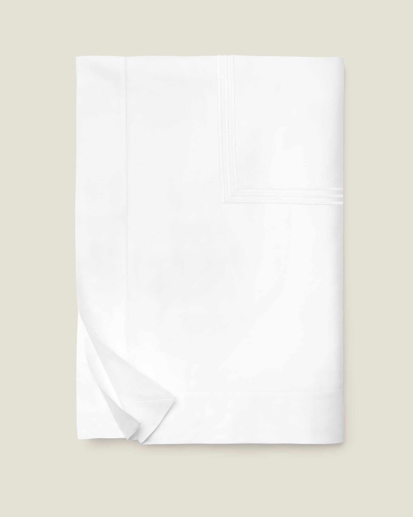Tre Righe Splendore white/white duvet cover folded