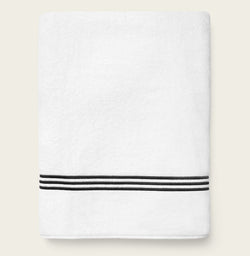 BATH TOWEL / WHITE/BLACK