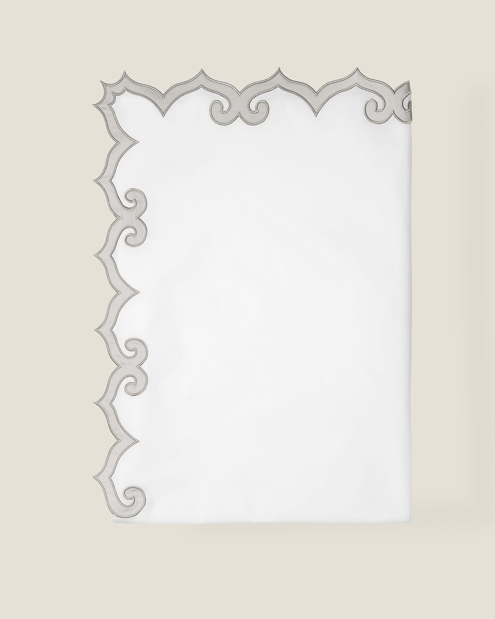 Marrakesh white/sterling flat sheet
