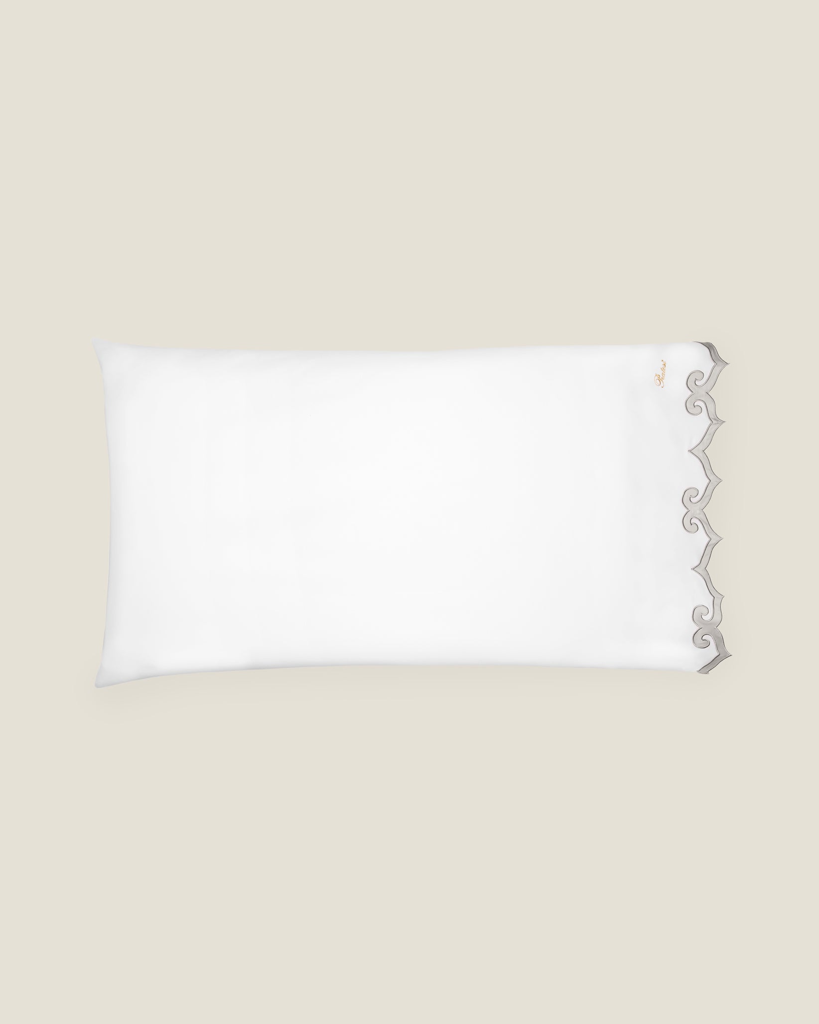 Marrakesh white/sterling pillowcase
