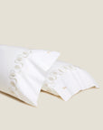 Paolina pillowcase pair white/sage