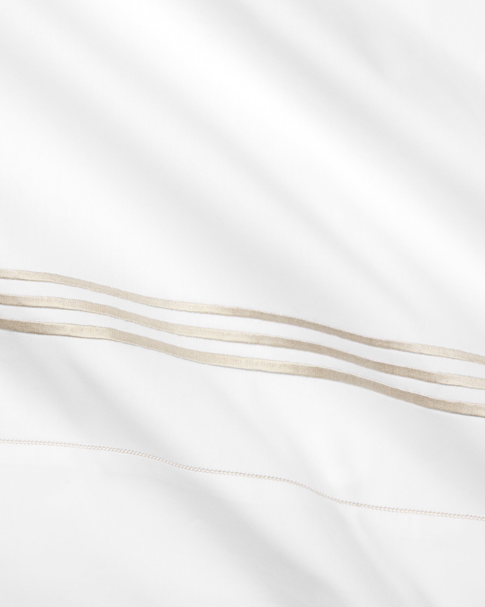 Tre Righe Pillowcase texture in white/sage