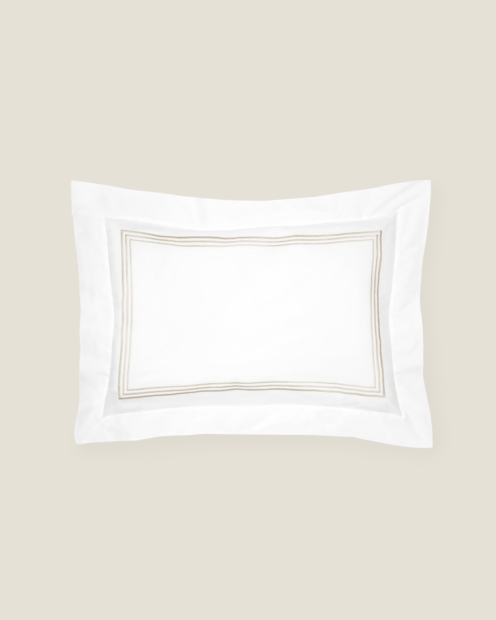 Tre Righe standard sham white/sage