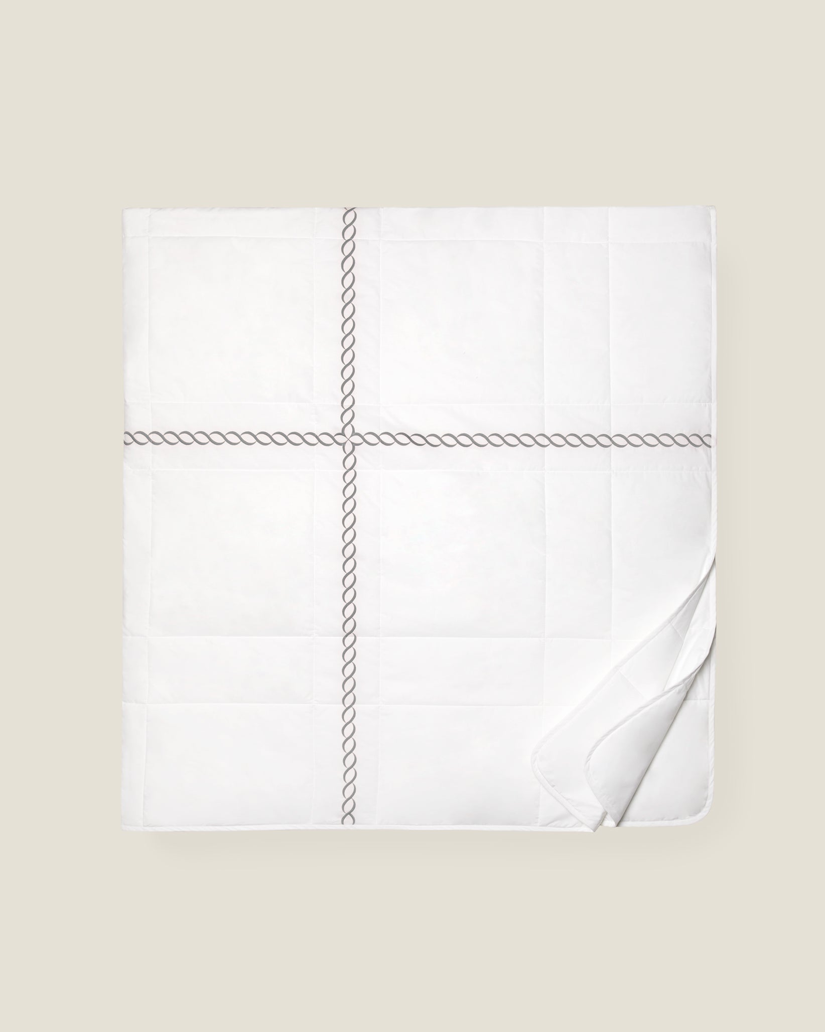Treccia white/sterling quiltino