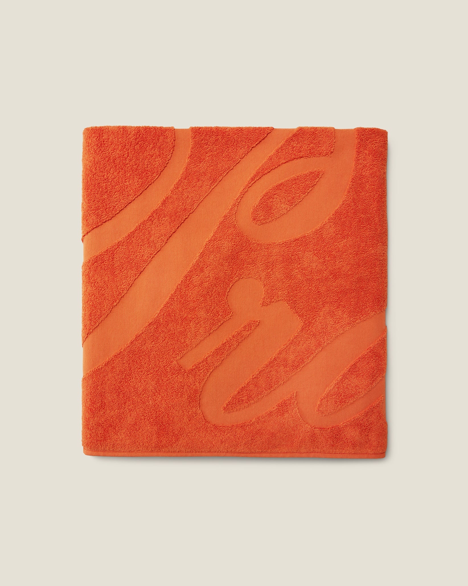 Pratesi beach towel in orange