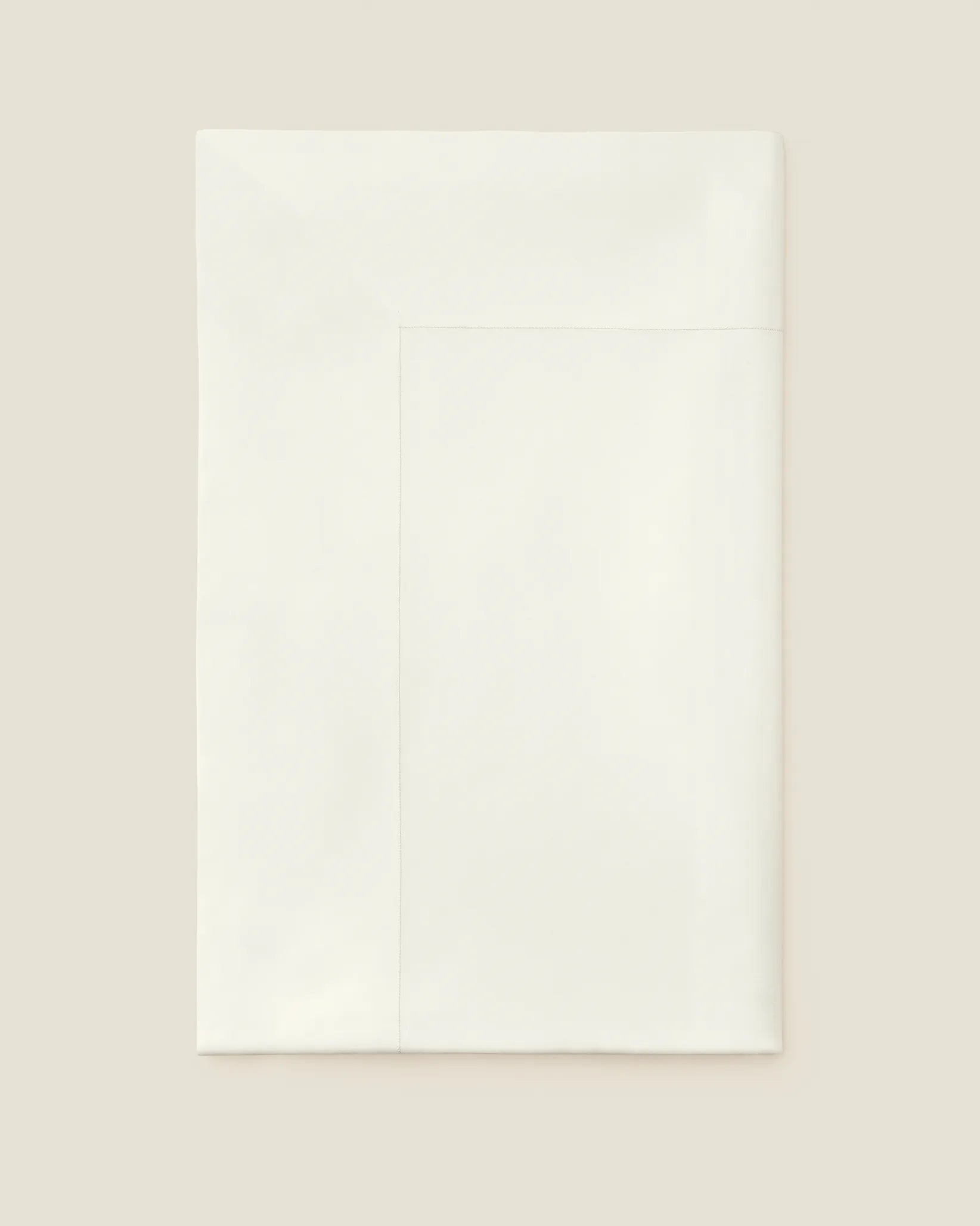 Angel Luxe Ivory flat sheet folded