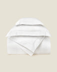 Impero Jacquard white duvet cover folded