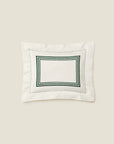 Tre Righe Ivory ivory/emerald boudior sham