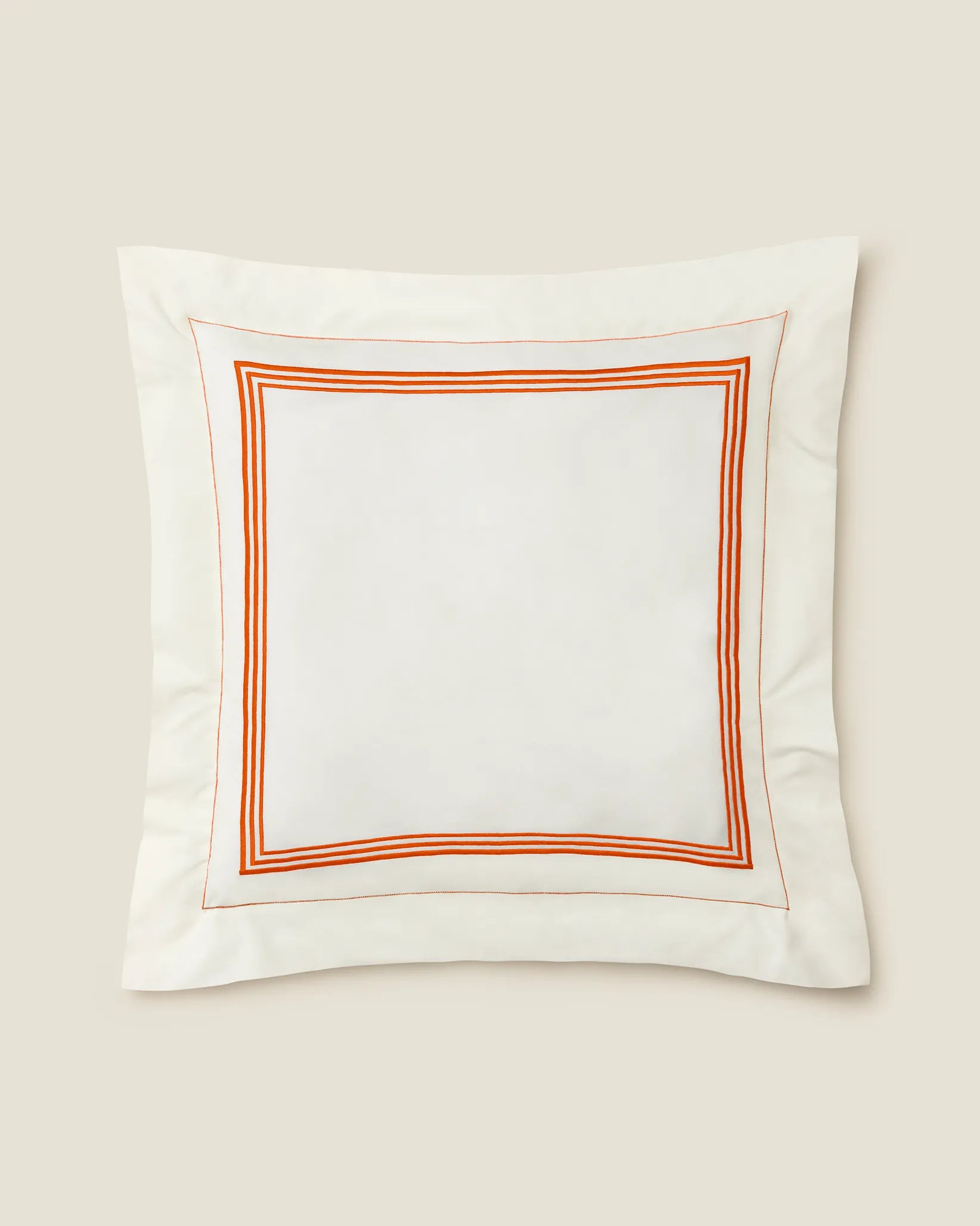 Tre Righe Ivory ivory/orange euro sham