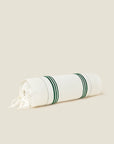 Tre Righe Ivory/emerald neckroll sham 