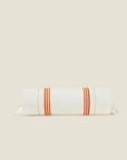 Tre Righe Ivory/orange neckroll sham