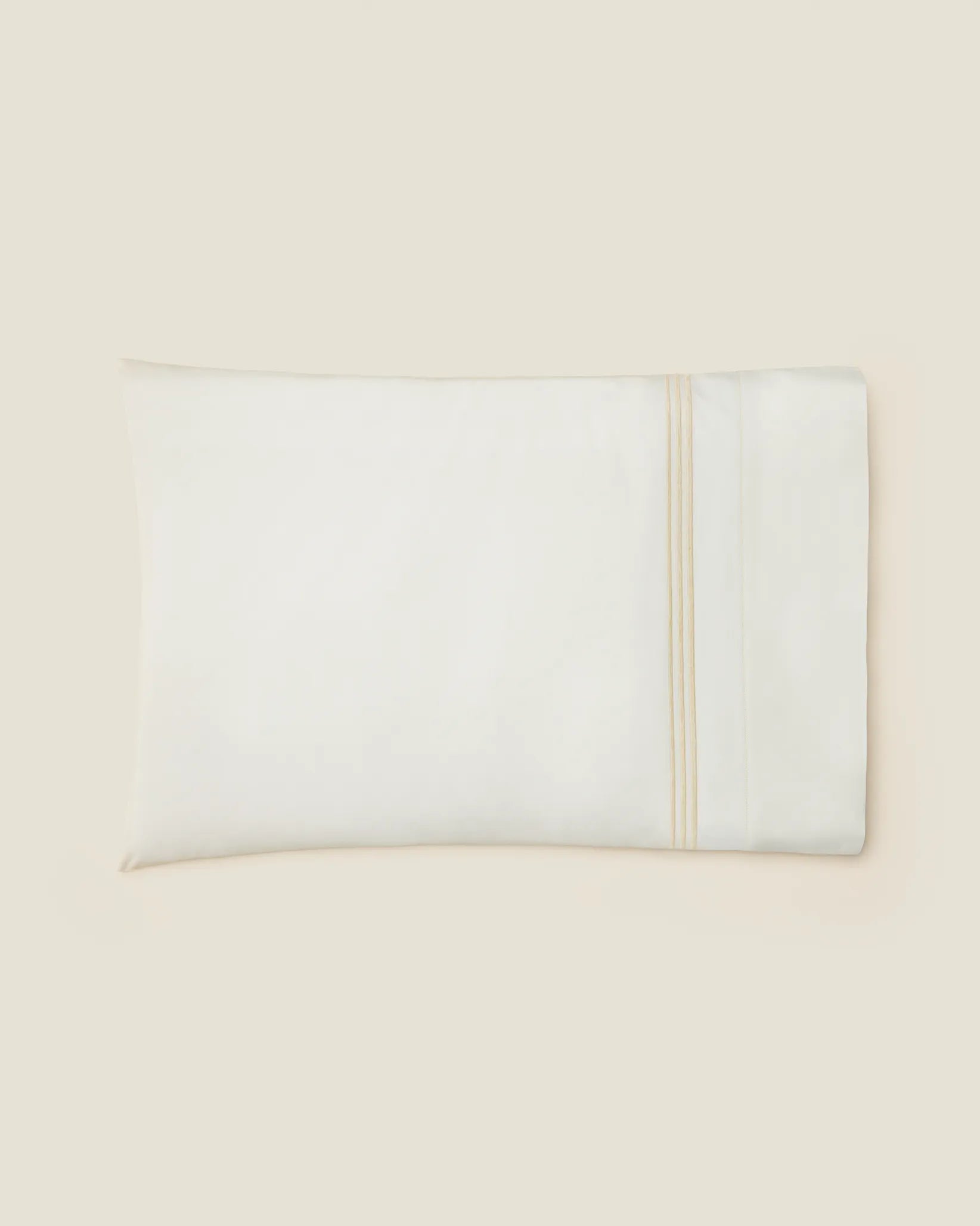 Tre Righe Ivory/beige single pillowcase