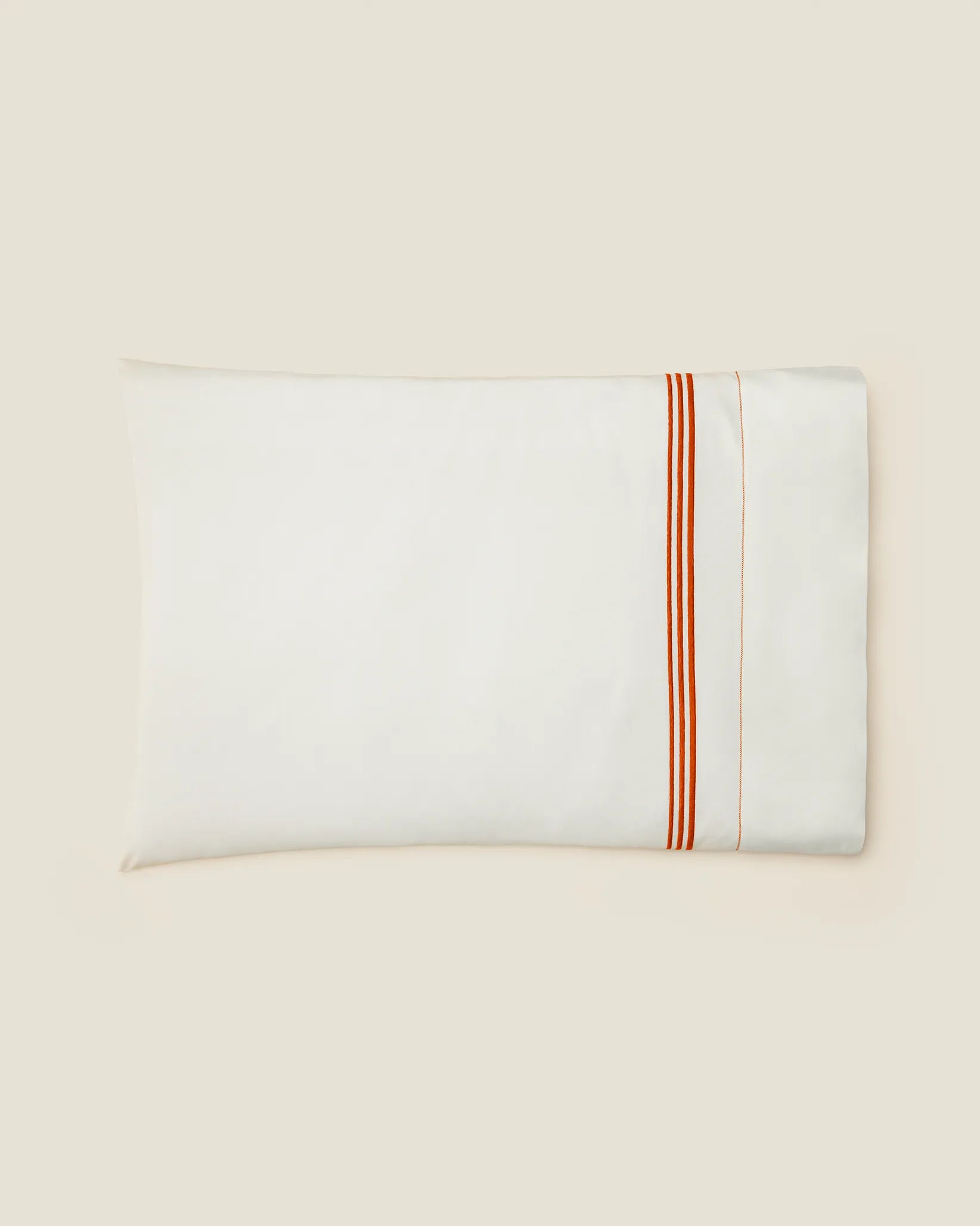 Tre Righe Ivory/orange single pillowcase