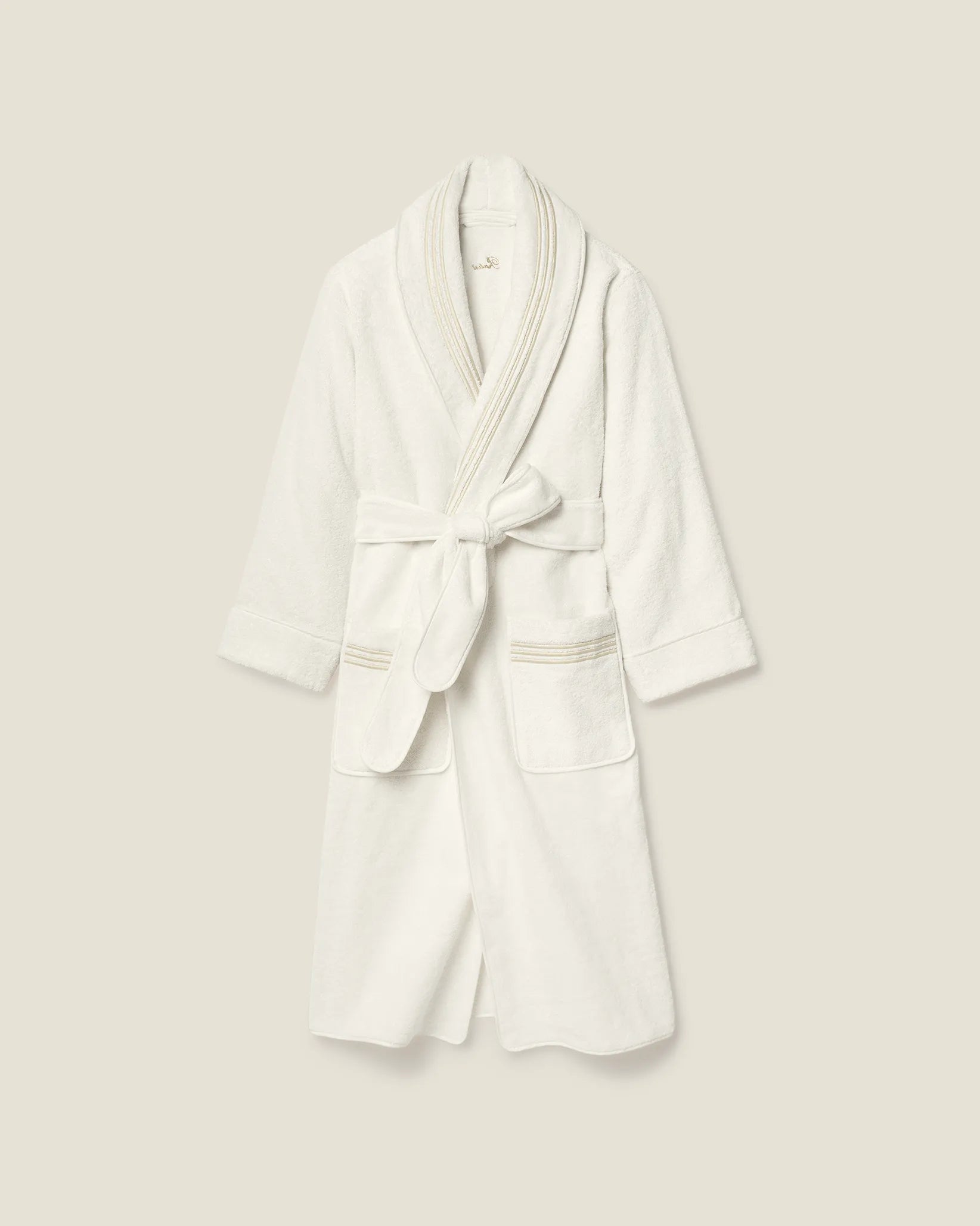 Tre Righe Ivory/beige bathrobe
