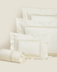Tre Righe Ivory/Beige queen, standard boudoir and neckroll sham