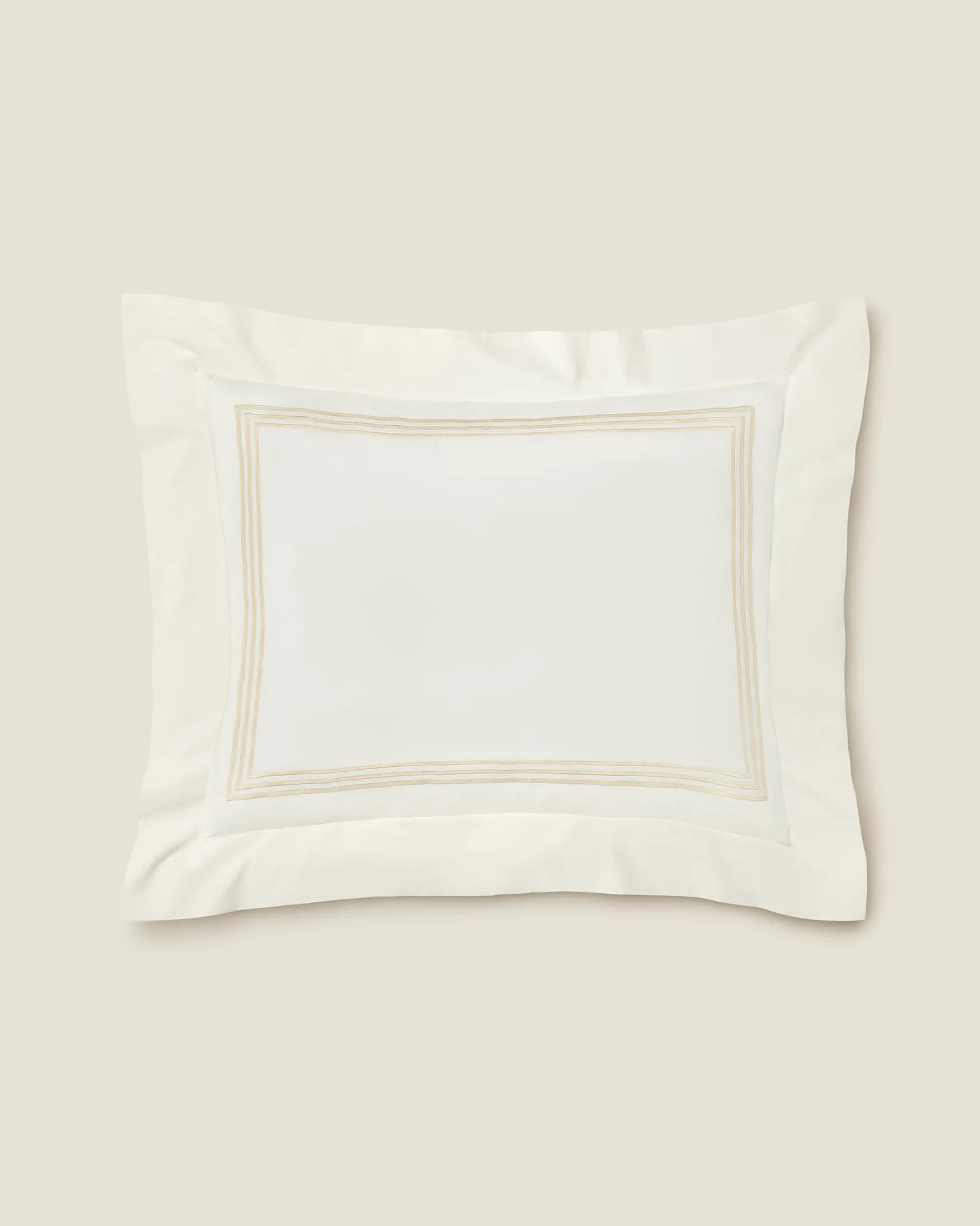 Tre Righe Ivory/Beige standard sham