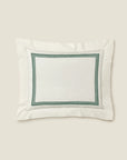 Tre Righe Ivory/Emerald standard sham