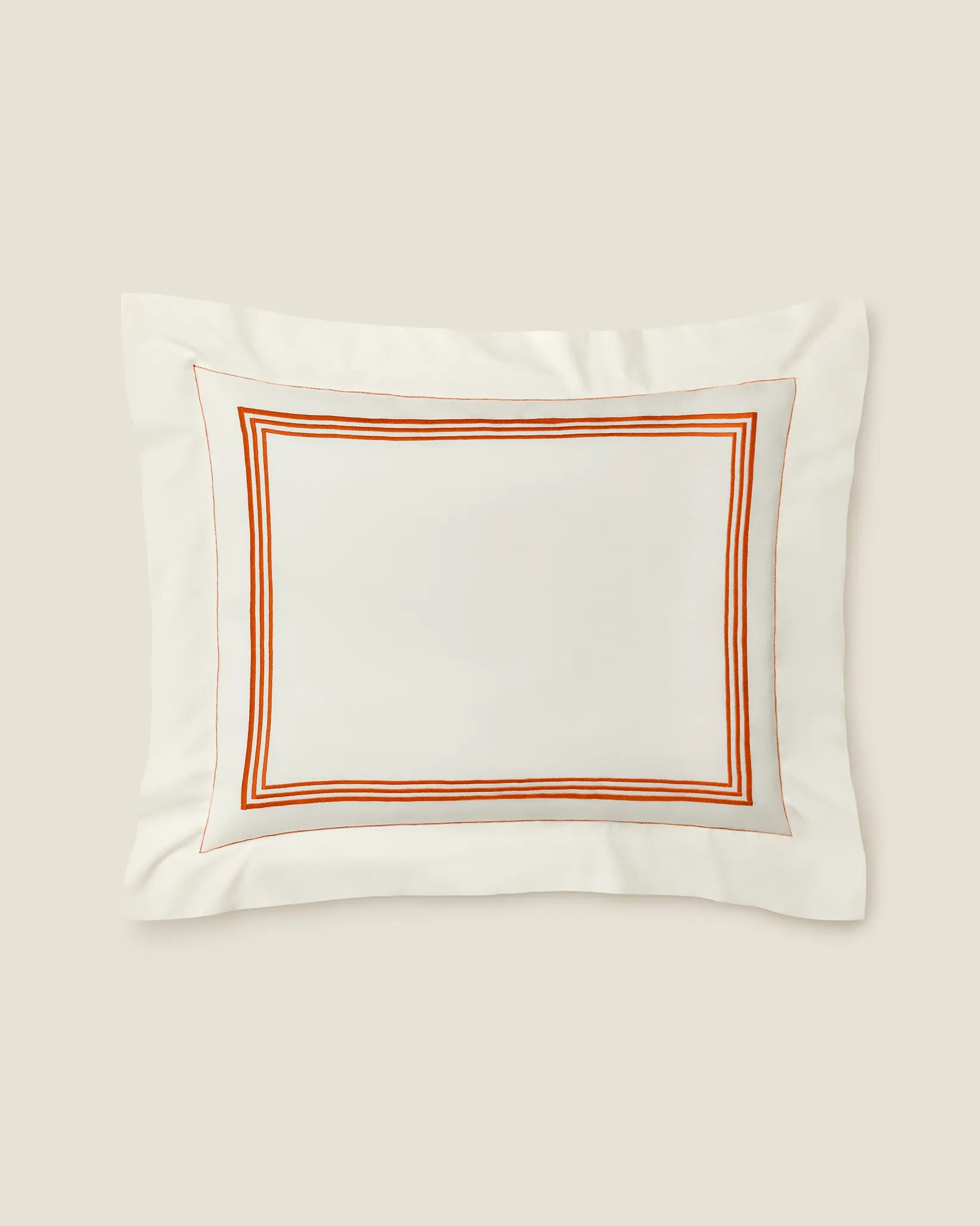 Tre Righe Ivory/orange standard sham