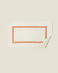 Tre Righe Ivory/orange tub mat corner flipped