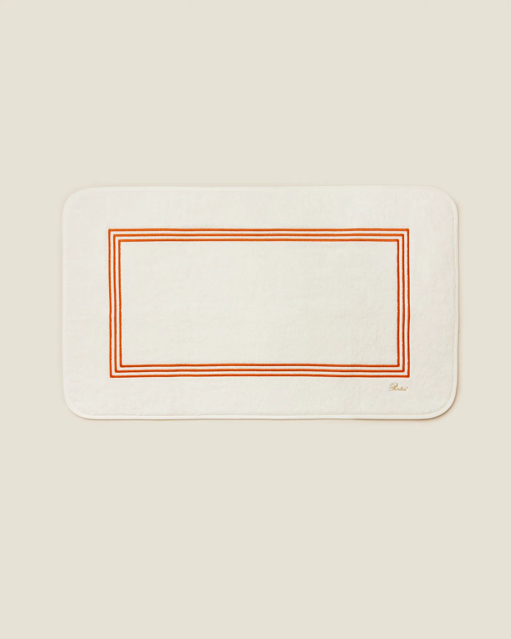 Tre Righe Ivory/orange tub mat