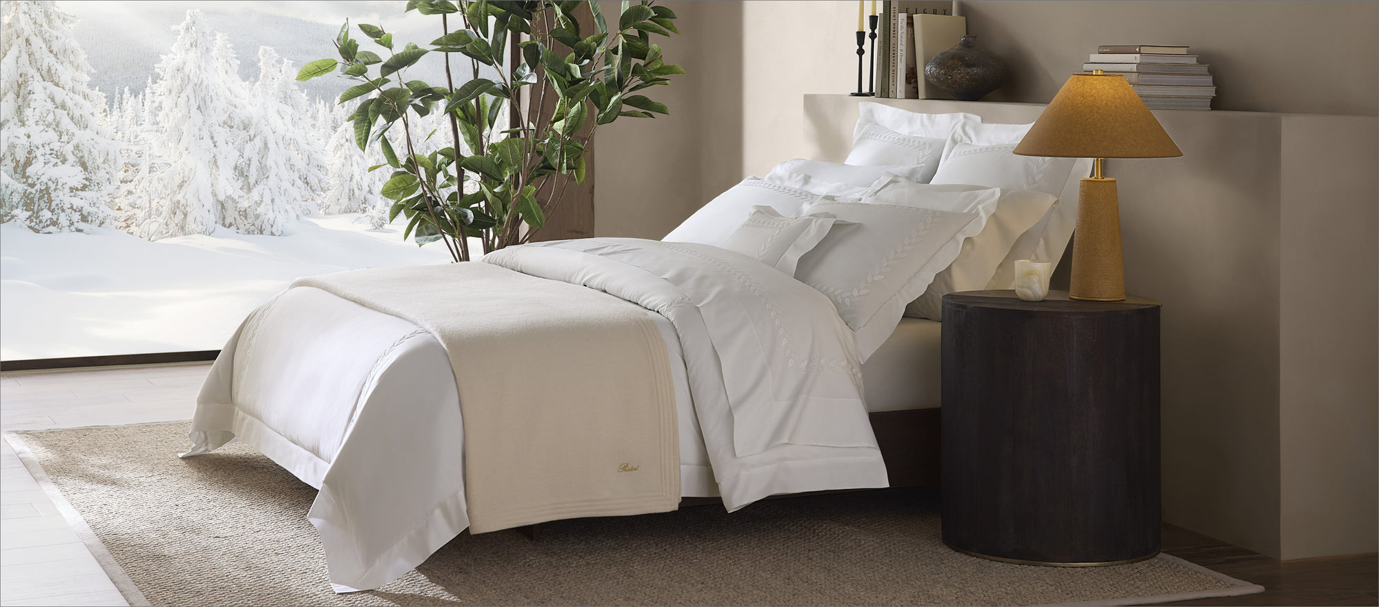 Federico bed white/white