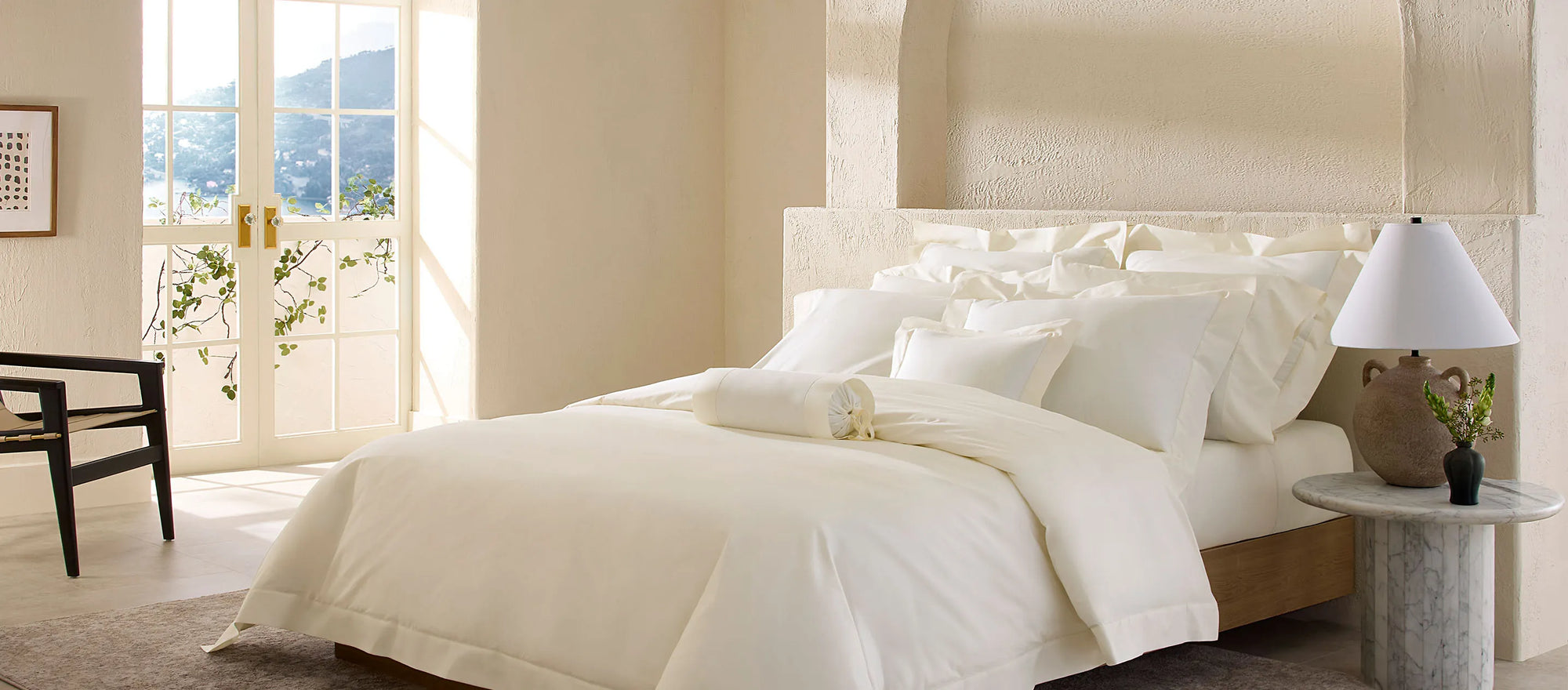 Angel Luxe Ivory bed side angle