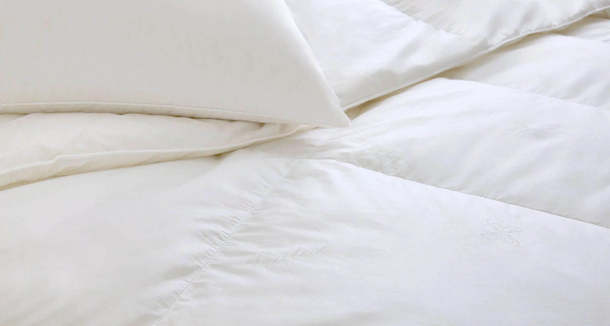 Divino down duvet & pillow close up