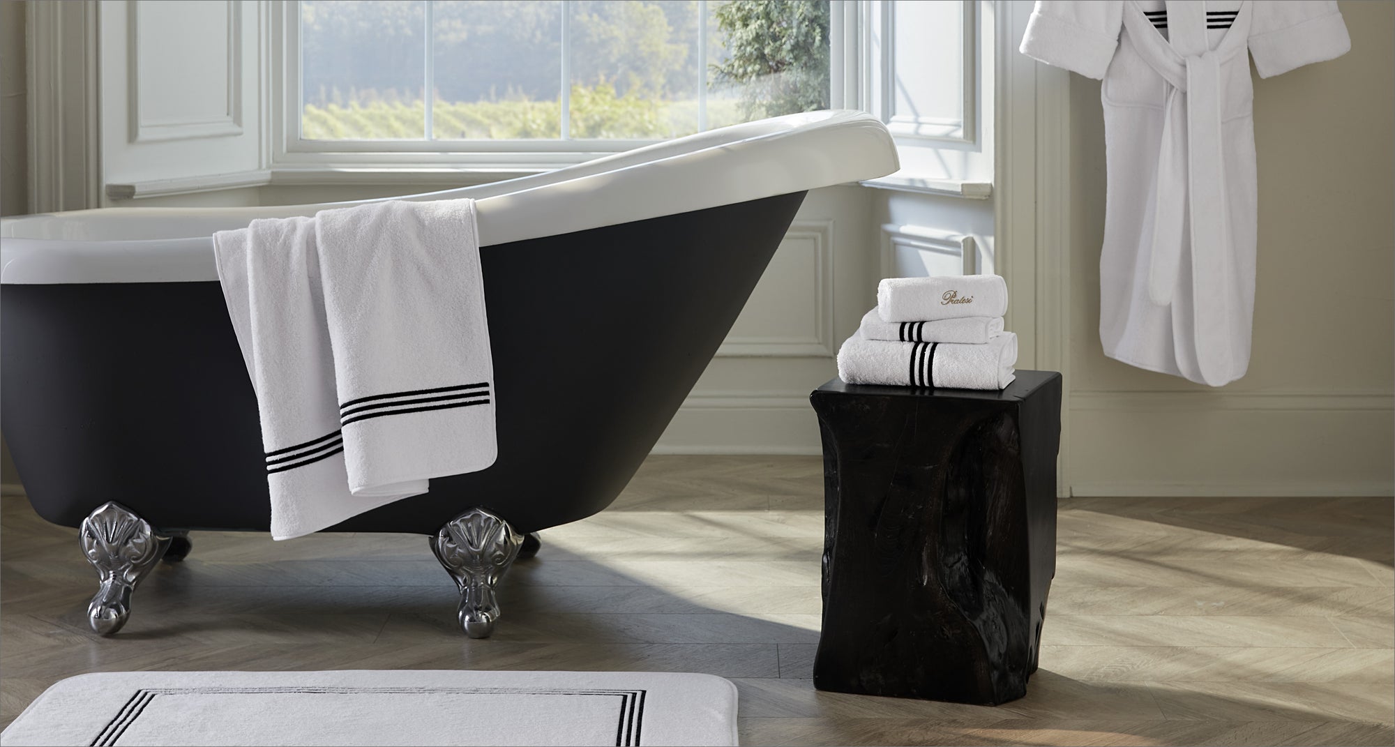 Tre Righe Bath white/black 