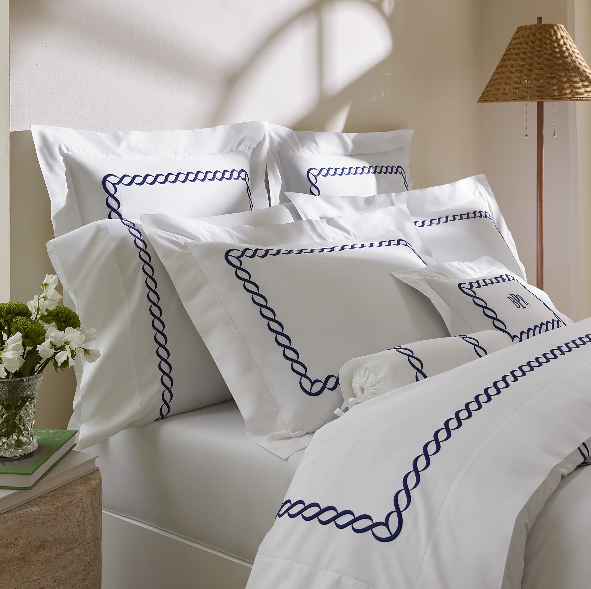 Treccia Moderno white/navy