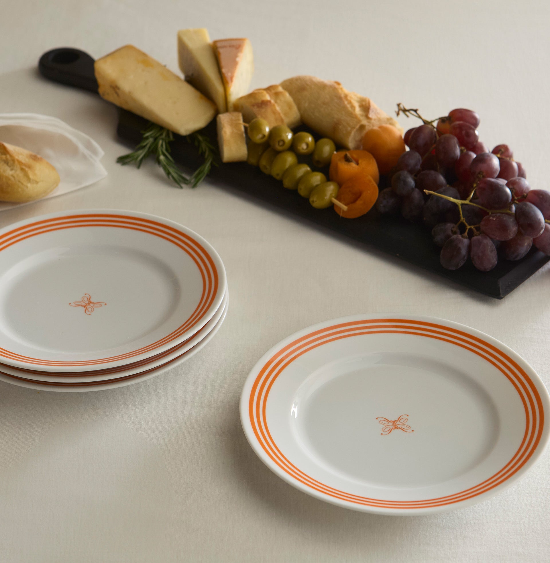 Tre Righe Dessert Plates - Porcelain Plate Set | Pratesi x Ginori1735