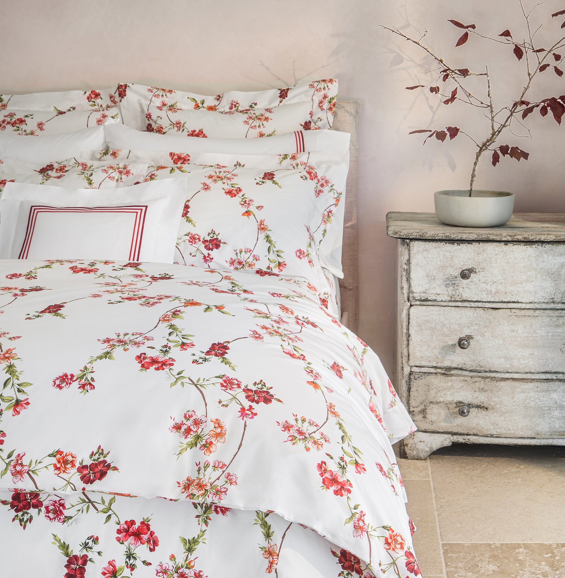 Fresia Duvet Cover Luxury Floral Duvet Cover Pratesi