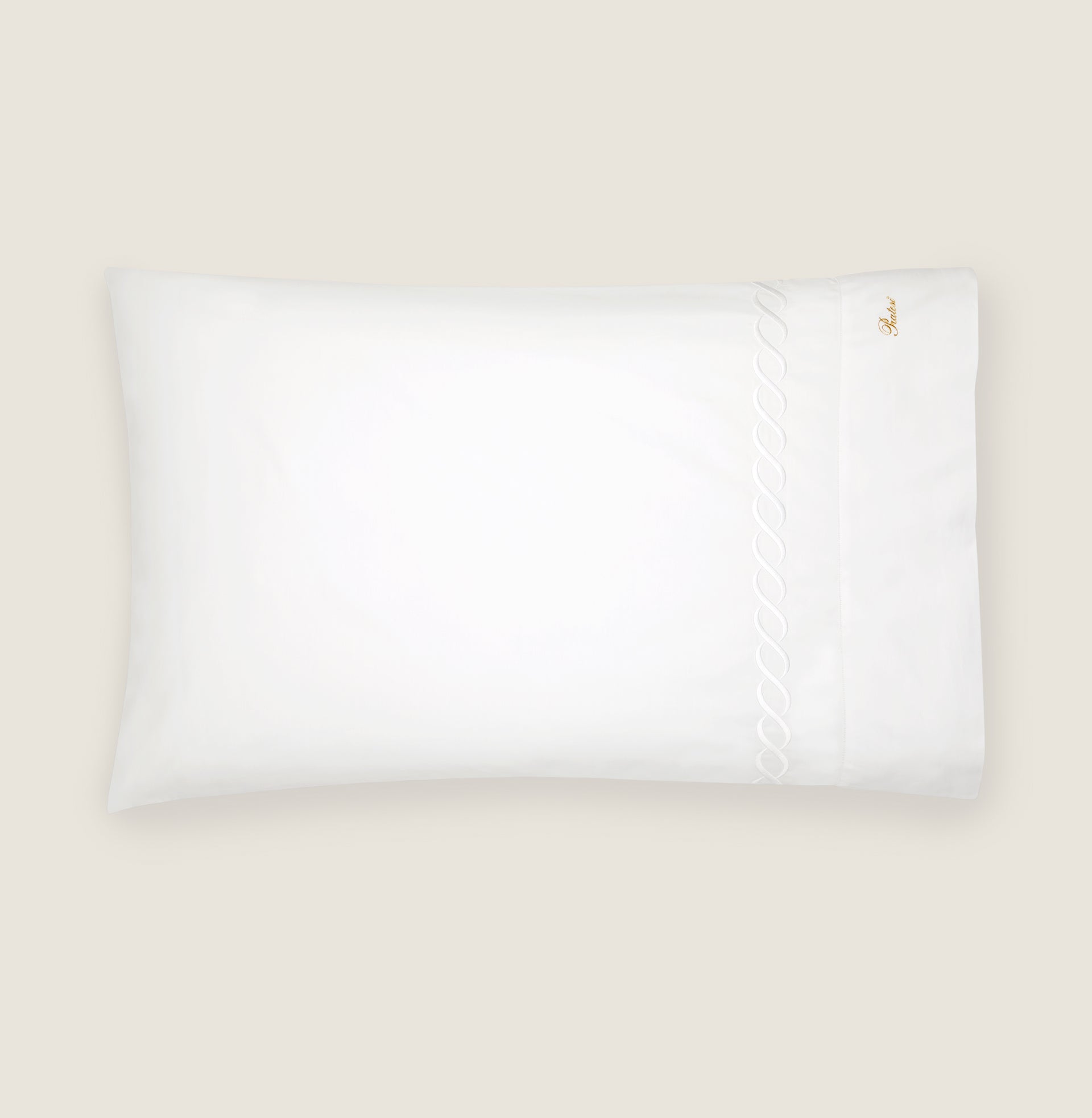 Treccia Moderno white/white pillowcase 