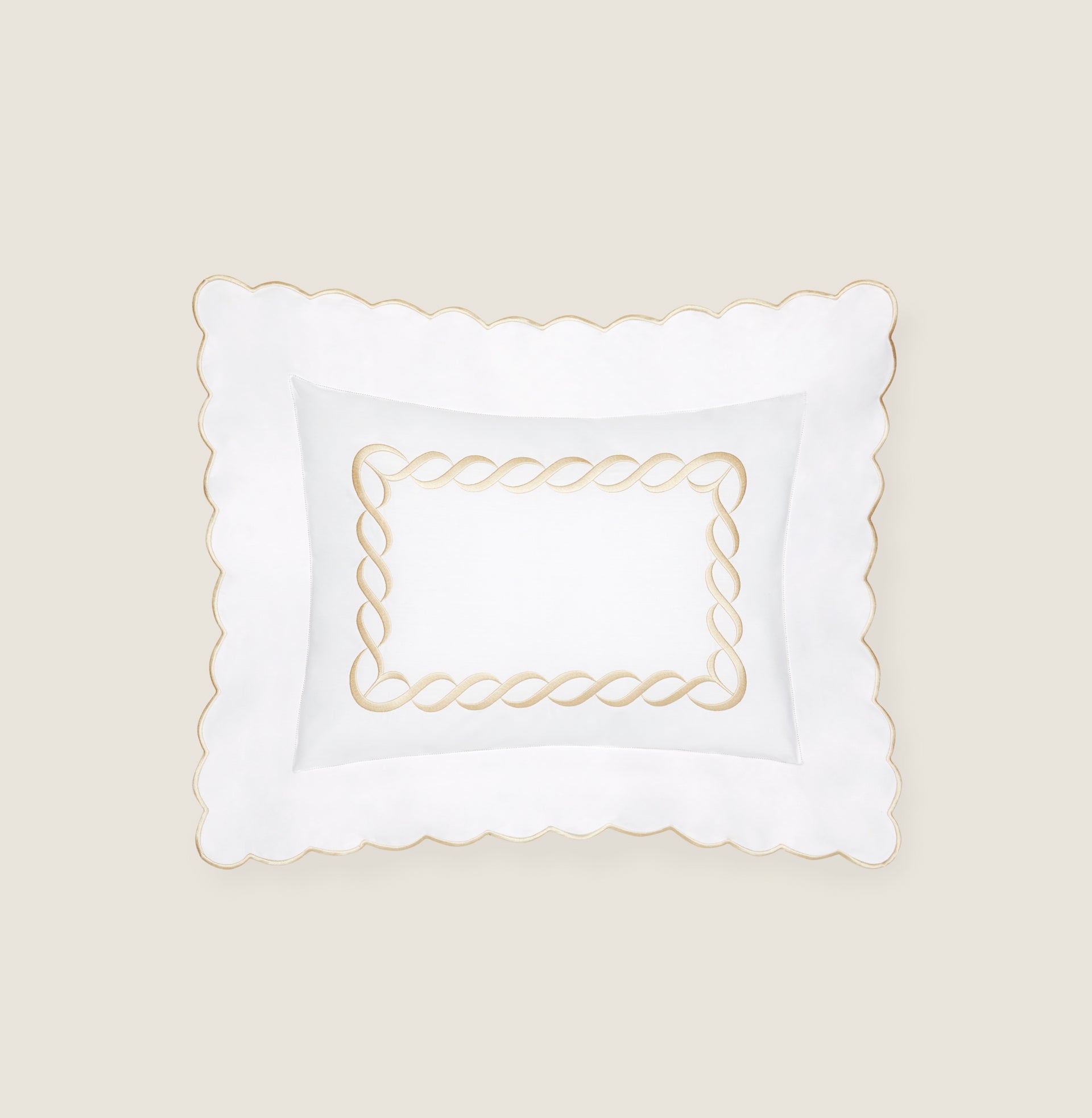 Treccia white/beige boudoir sham
