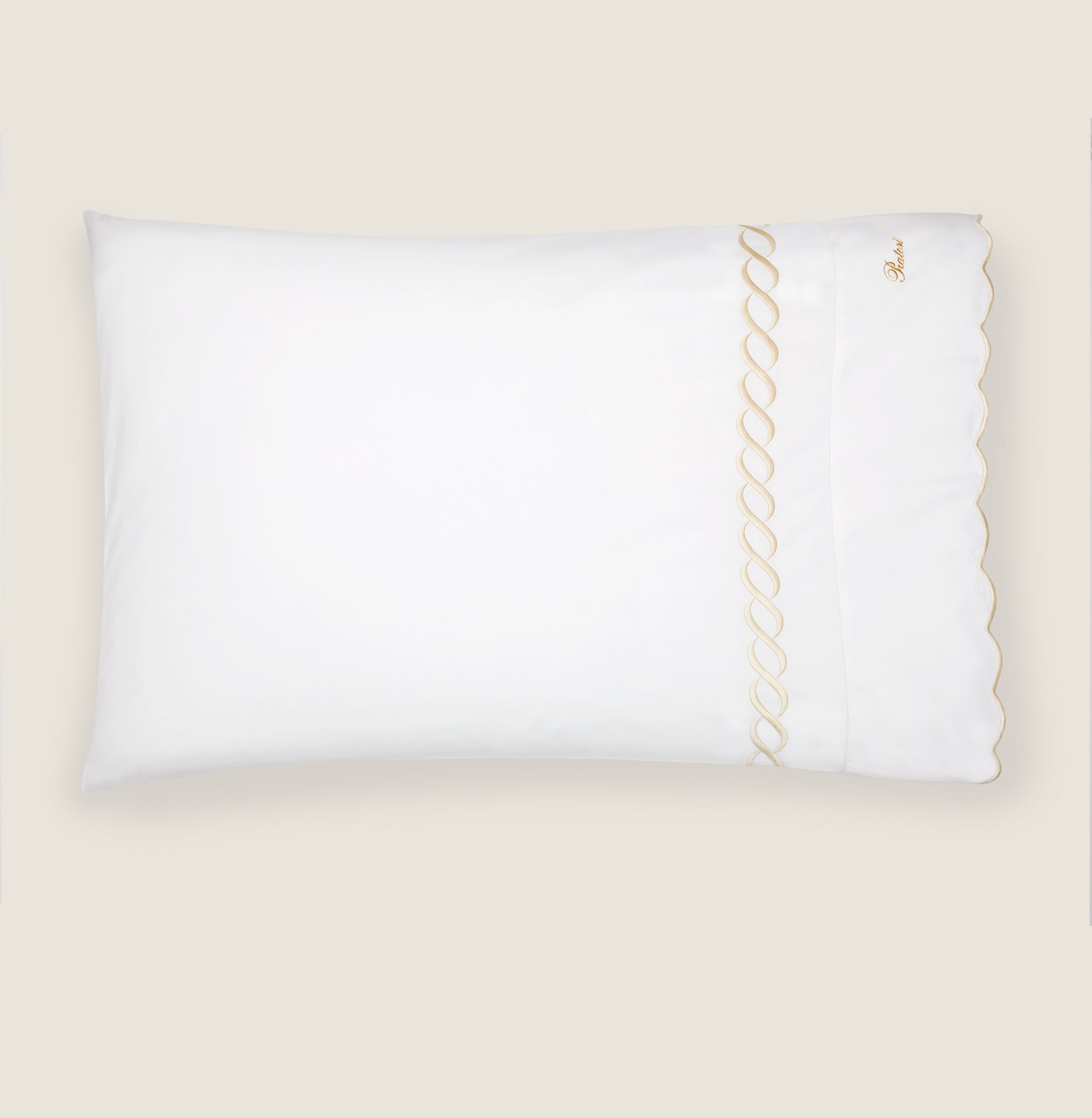 Treccia pillowcase white/beige