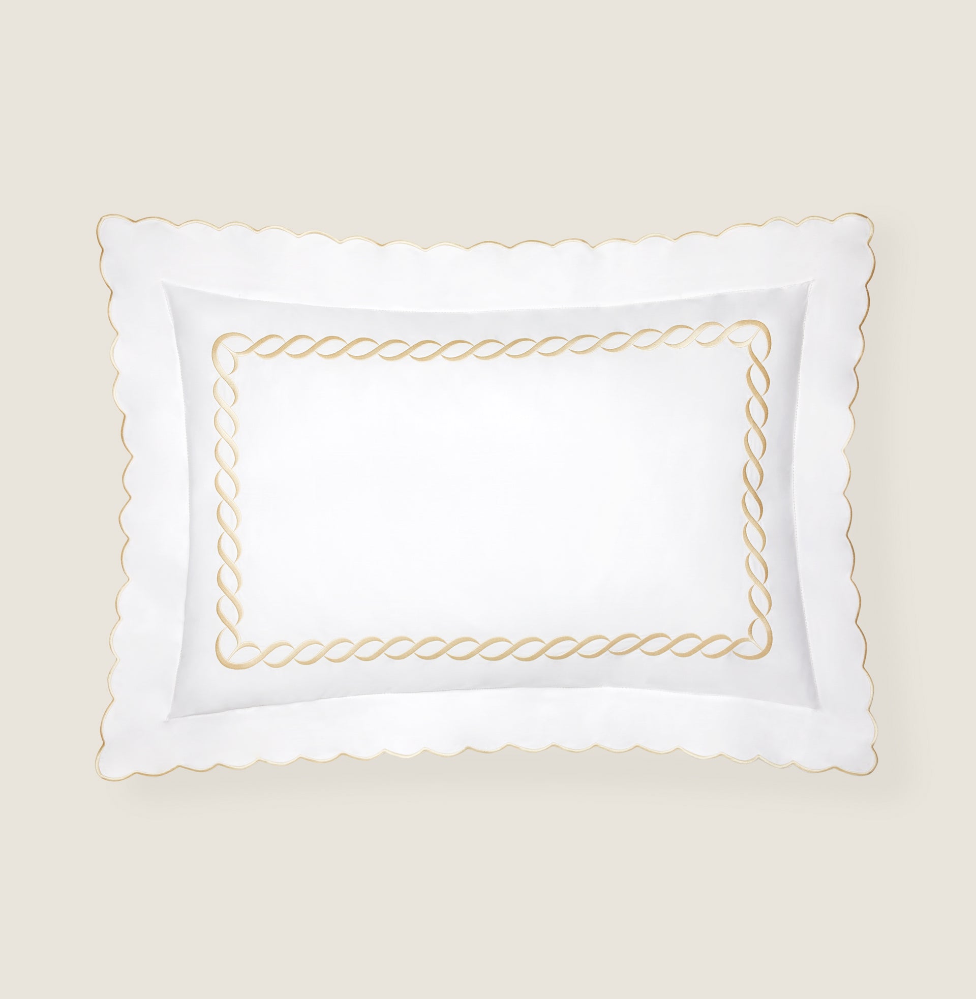 Treccia white/beige standard sham